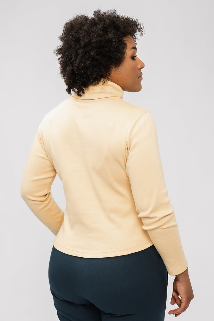 Paola Turtleneck Blouse, Black