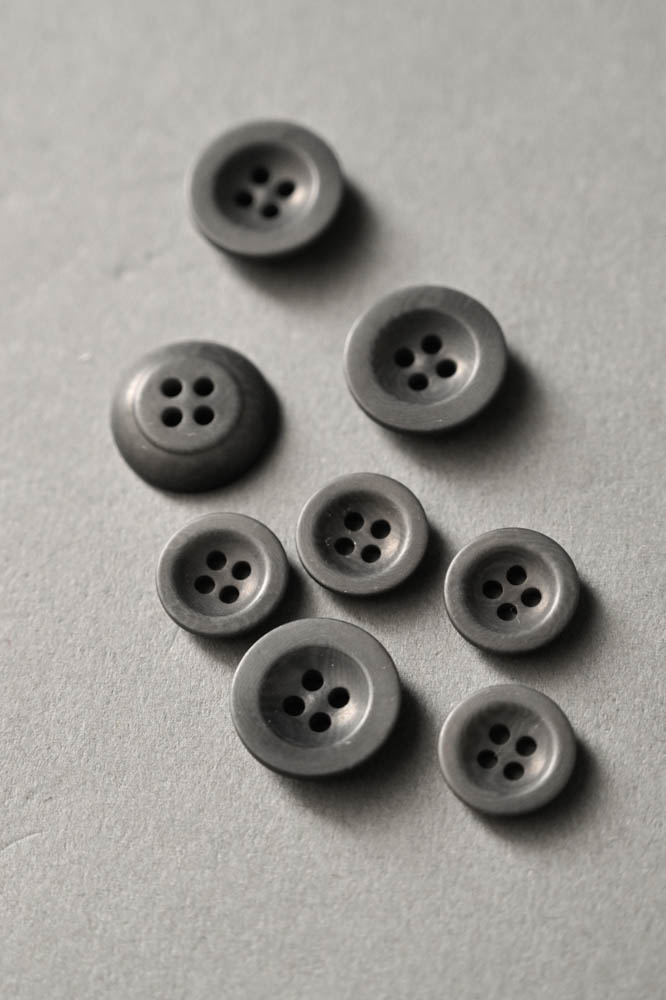 Corozo Buttons - Grey