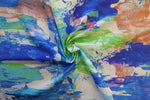 COTTON MARLIE-CARE LAWN • WORK OF ART • Blue/Green $36/metre