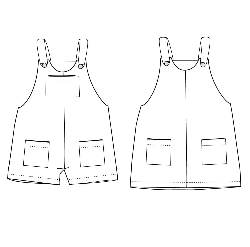 LONDON Overalls or Dress/Pinafore - Baby 6M/4Y • Pattern