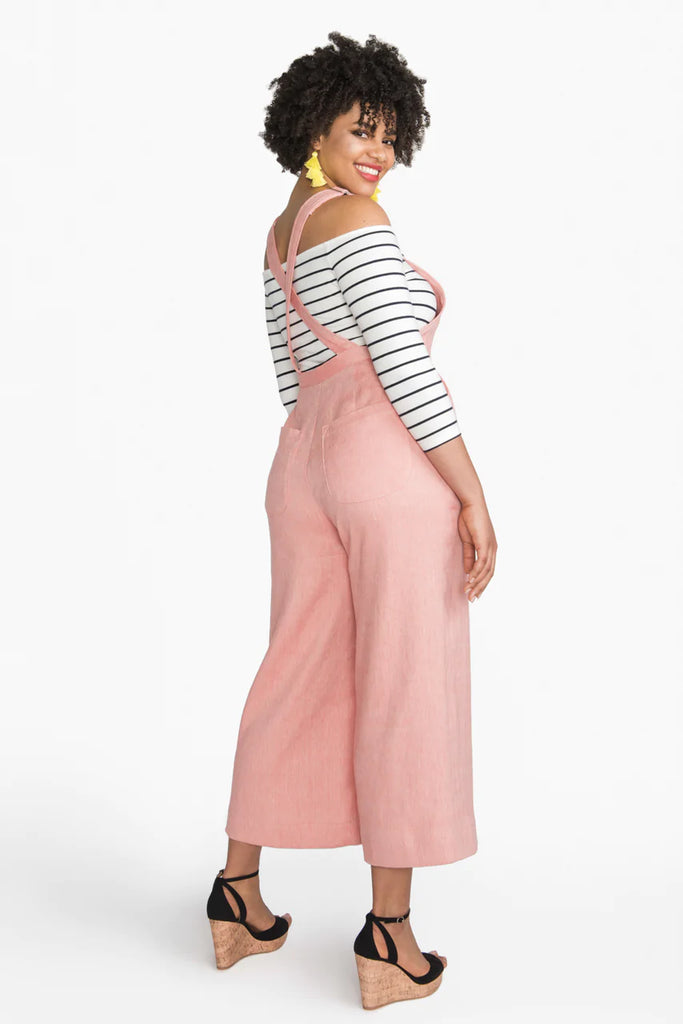 Cropped wide cheap leg overalls