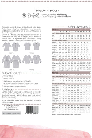 SUDLEY DRESS & TOP • Pattern