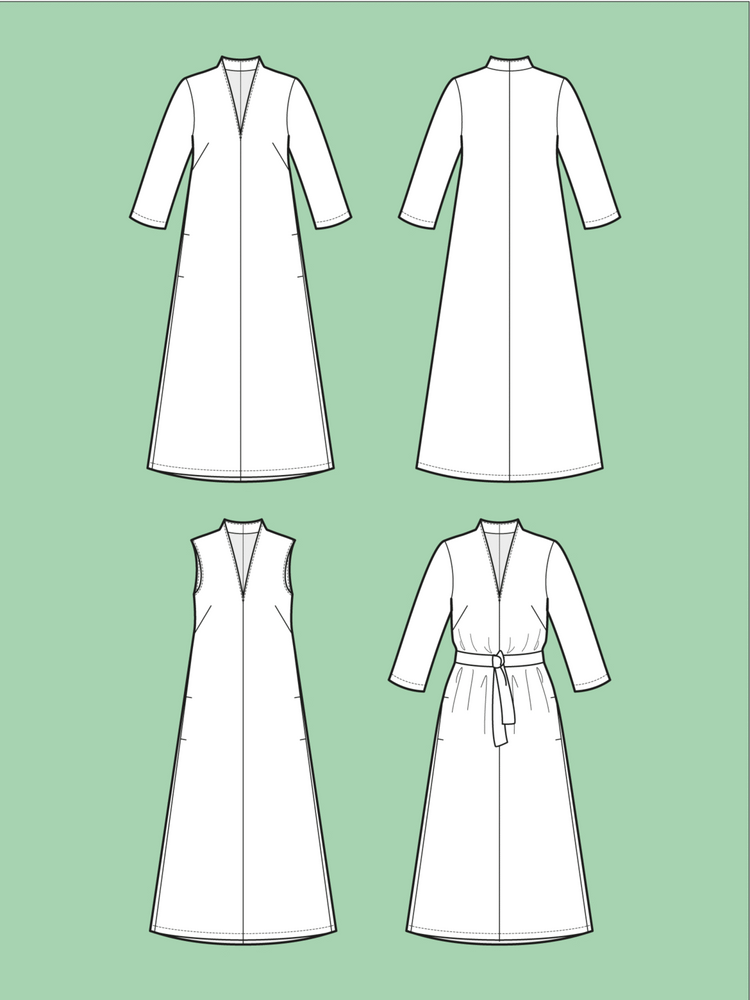 V-NECK DRESS • Pattern
