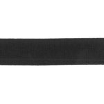 NON-ROLL ELASTIC • HIGH DENSITY • Black 25mm