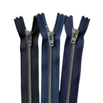 YKK® JEAN ZIPPER • Dark Navy (233) • Nickel finish • 15cm or 18cm