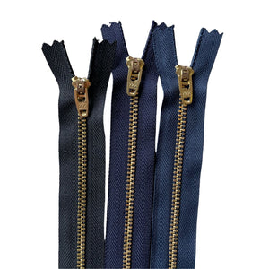 YKK® JEAN ZIPPER •  Brass finish • 15cm or 18cm • PATTERN SCISSORS FROCK Australia