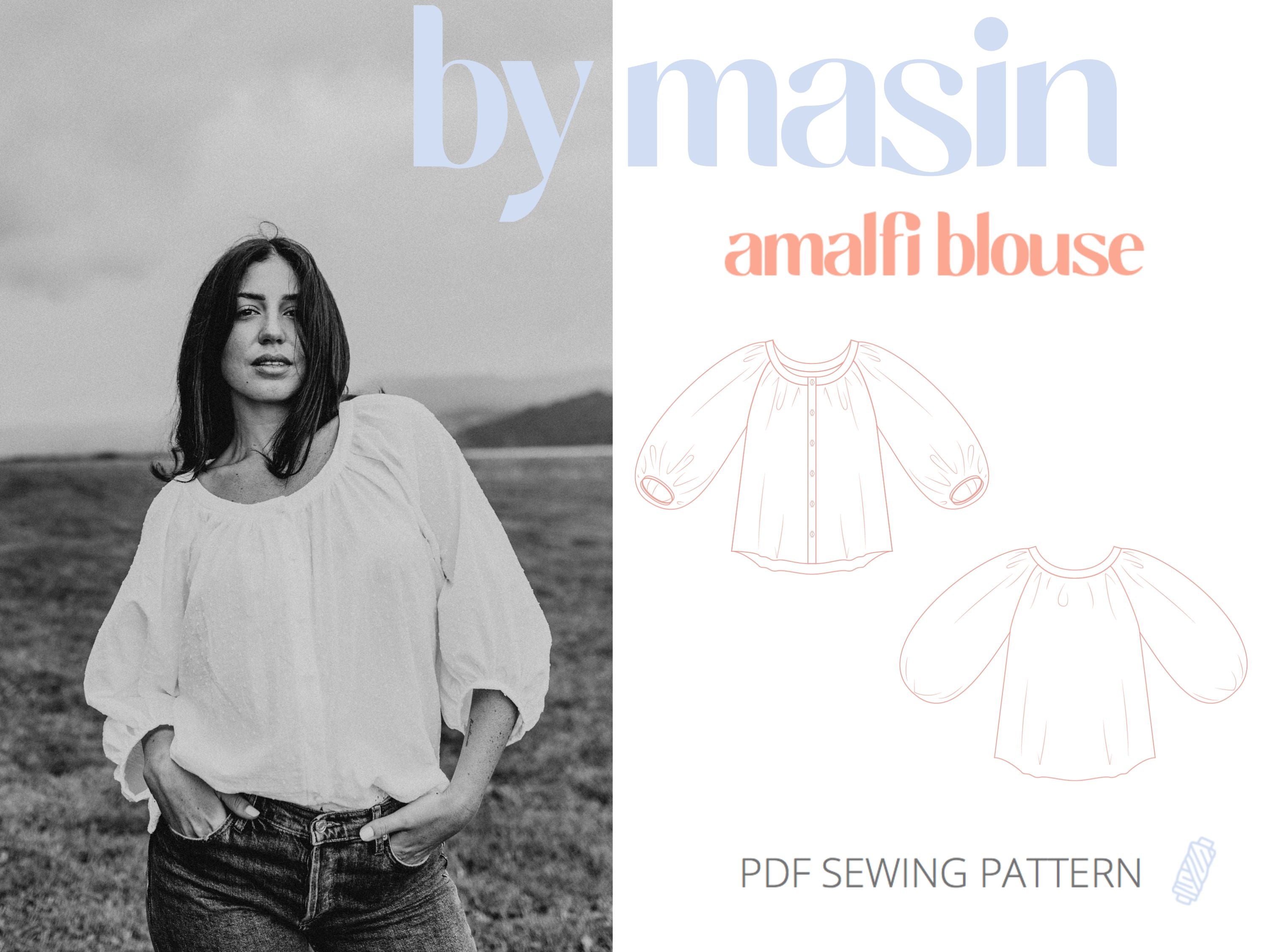Sewing patterns by Masin • AMALFI BLOUSE • PDF Pattern • Pattern