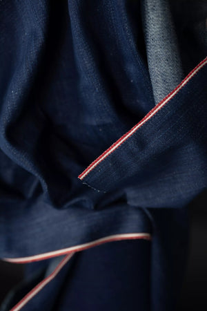 HANDLOOM RED & WHITE SELVEDGE INDIGO DENIM TWILL 10.2oz • $75.00/metre