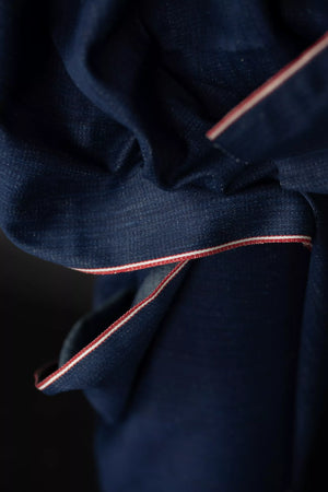 HANDLOOM RED & WHITE SELVEDGE INDIGO DENIM TWILL 10.2oz • $75.00/metre