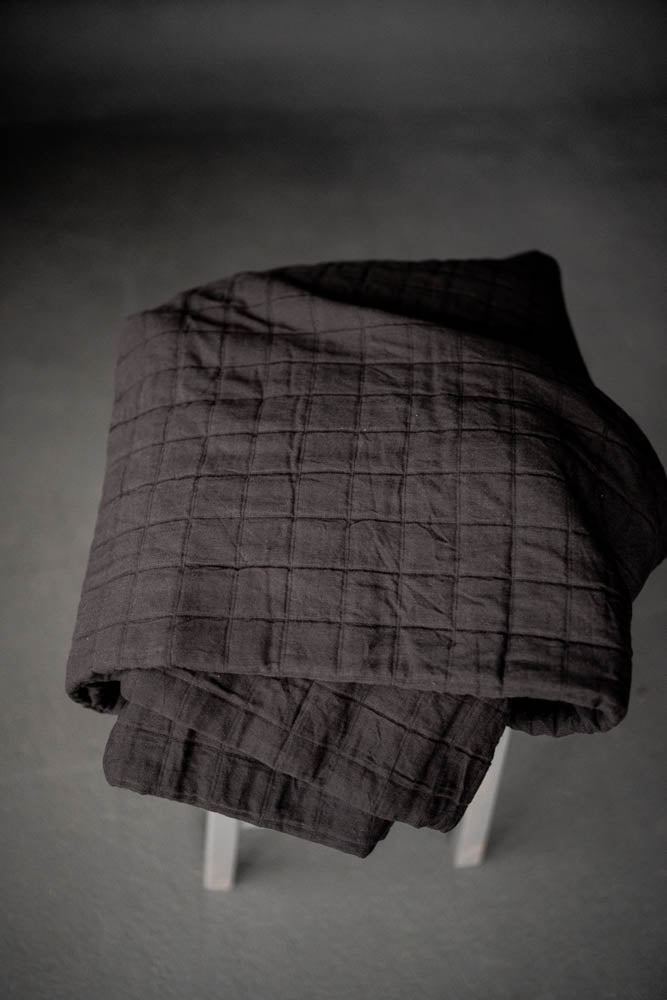 COTTON JACQUARD • Lunar Black $79/per metre ($39.50/per 1/2 metre)