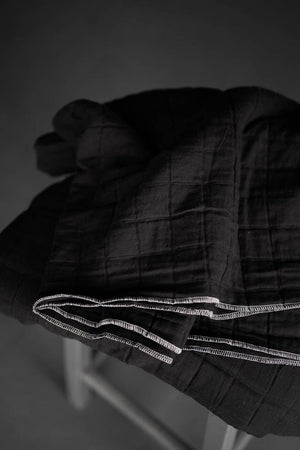 COTTON JACQUARD • Lunar Black $79/per metre ($39.50/per 1/2 metre)