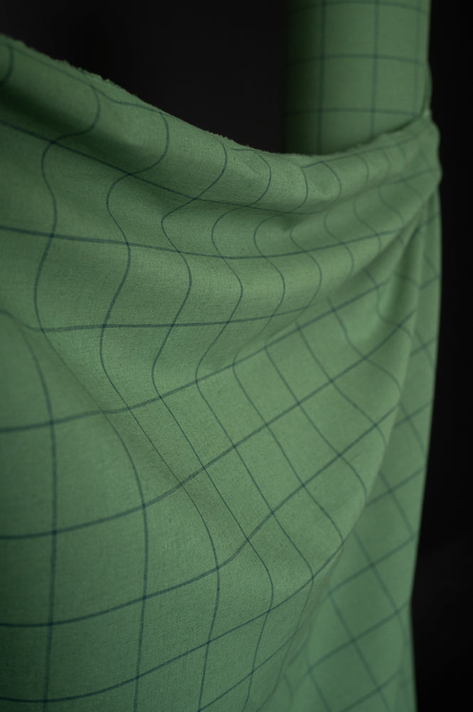 COTTON/LINEN • GREEN MAZE $45.00/metre