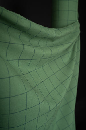 COTTON/LINEN • GREEN MAZE $45.00/metre