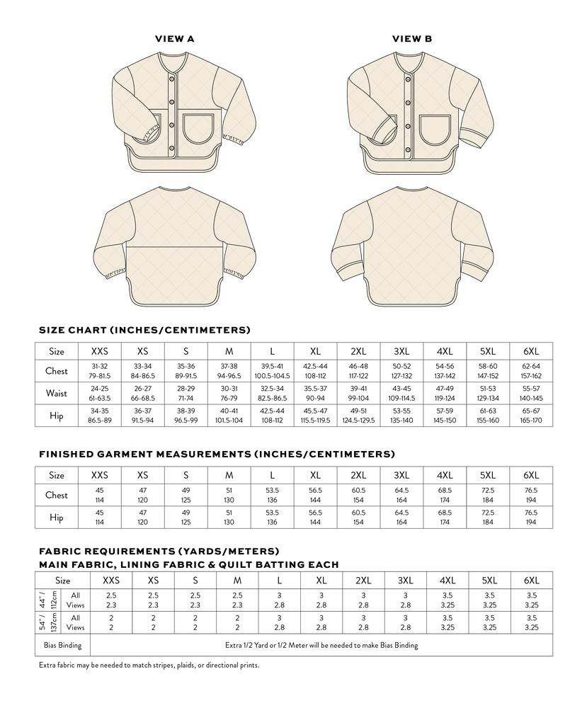 HOMEBODY QUILTED JACKET • PDF Pattern