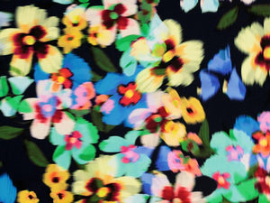 VISCOSE CREPE • INGRID FLORAL • MULTI  $52.00/metre