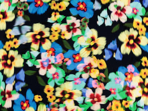 VISCOSE CREPE • INGRID FLORAL • MULTI  $52.00/metre