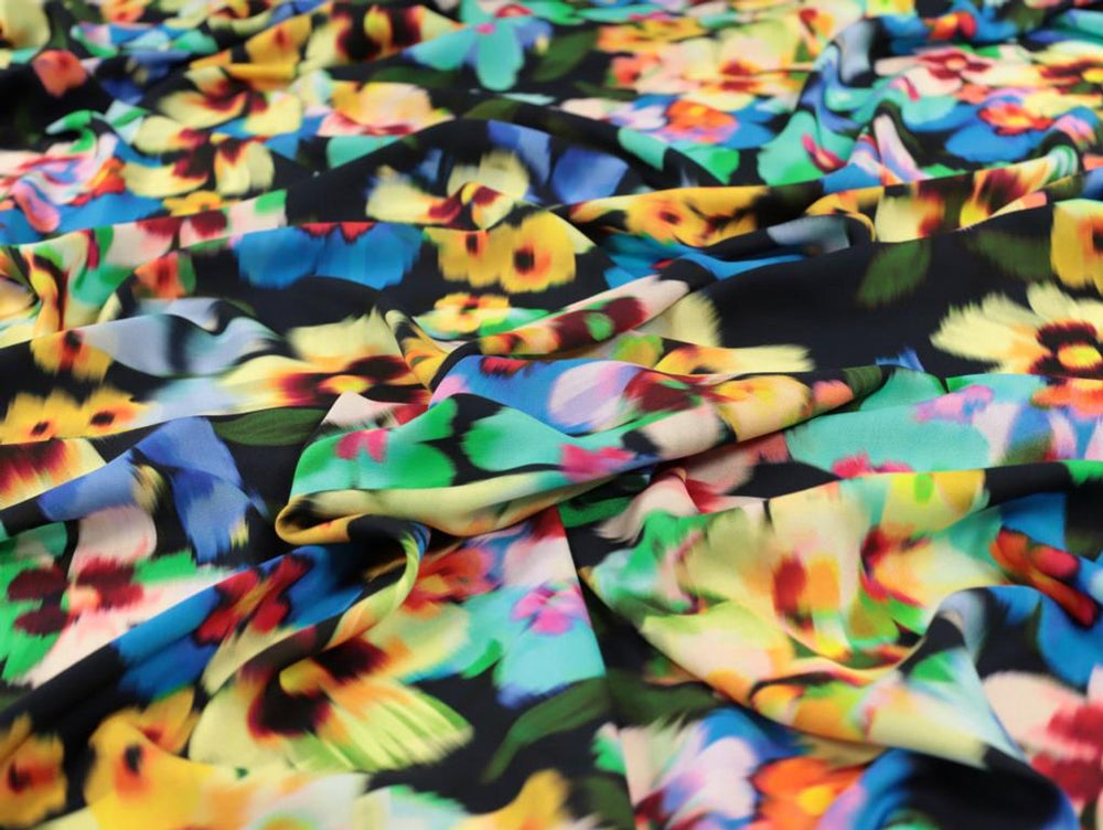 VISCOSE CREPE • INGRID FLORAL • MULTI  $52.00/metre