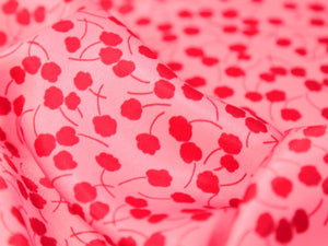 VISCOSE ECOVERO™ SATIN • CLOUD FLOWER • Rose Pink $42.00/metre