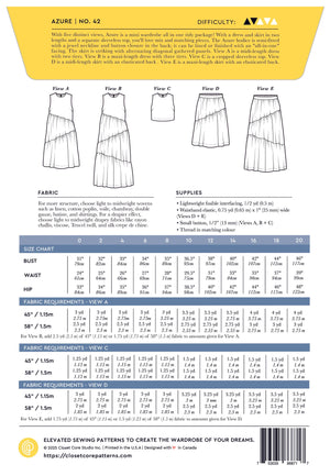 AZURE DRESS, SKIRT & TOP • Pattern