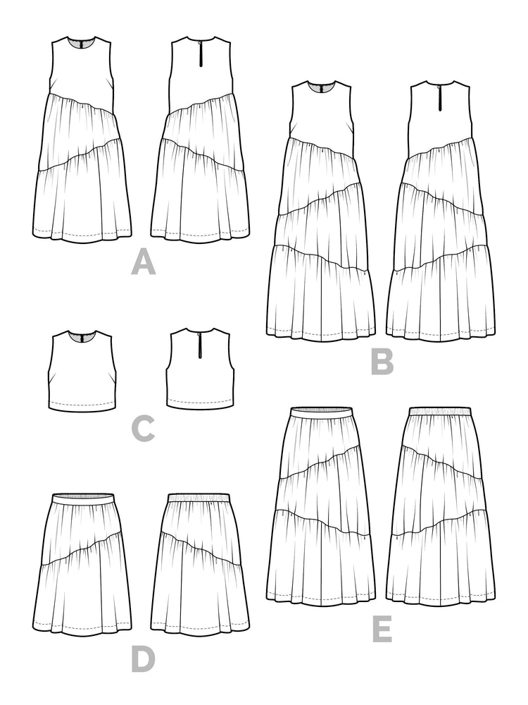 AZURE DRESS, SKIRT & TOP • Pattern