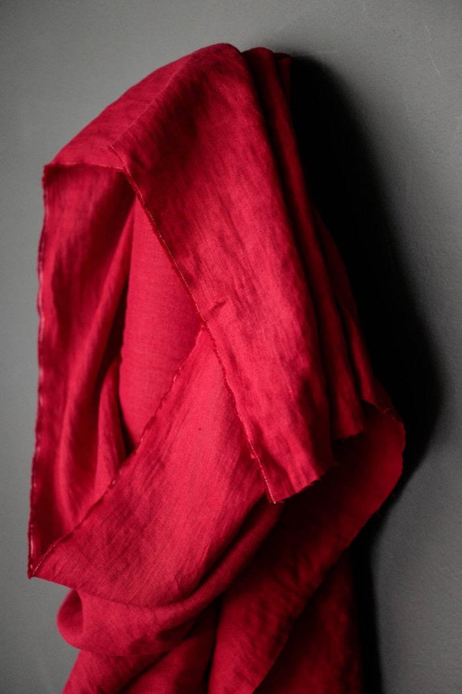 LINEN 185gsm • Demon Scarlet $69.00/metre