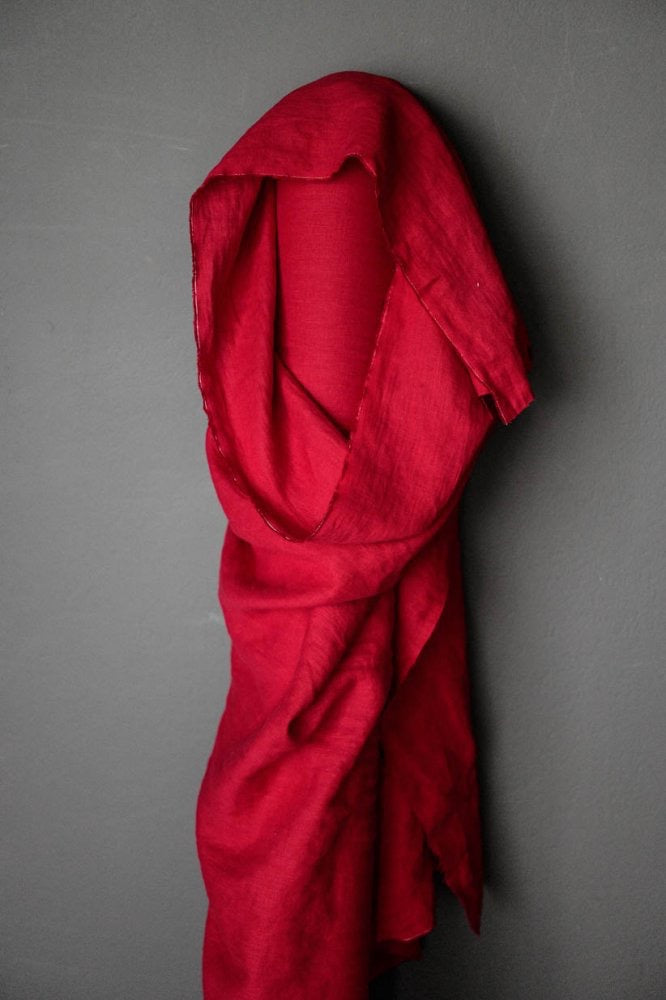 LINEN 185gsm • Demon Scarlet $64.00/metre