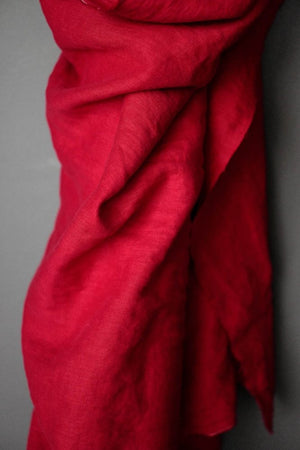 LINEN 185gsm • Demon Scarlet $69.00/metre