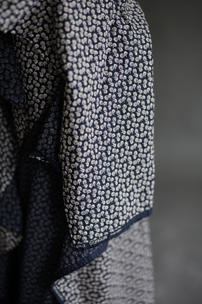 ORGANIC COTTON SEERSUCKER • DONGURI • Navy Nut $58.00/metre