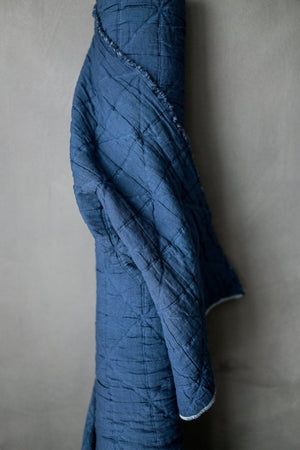 QUILTED COTTON JACQUARD • Ahoy Blue $75/per metre ($37.50/per 1/2 metre)