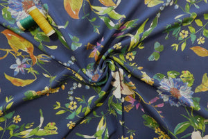 VISCOSE CHALLIS LAWN • THE FROGS & THE BUTTERFLIES $38/metre