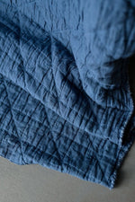 QUILTED COTTON JACQUARD • Ahoy Blue $75/per metre ($37.50/per 1/2 metre)