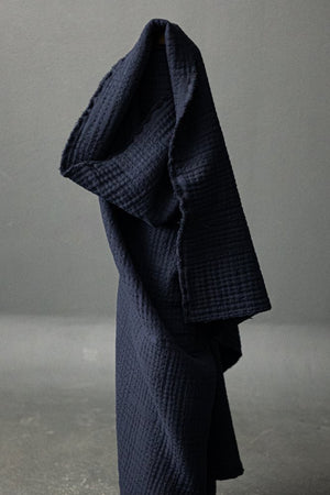 QUILTED COTTON JACQUARD • SOFT STITCH • Navy $75/per metre ($37.50/per 1/2 metre)