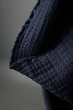 QUILTED COTTON JACQUARD • SOFT STITCH • Navy $75/per metre ($37.50/per 1/2 metre)