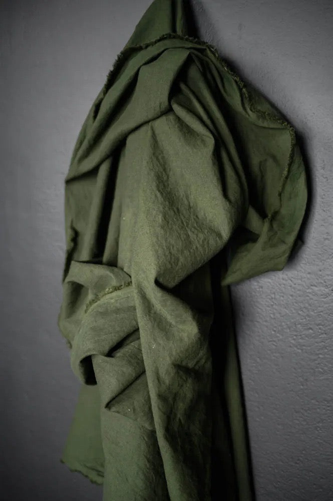 LINEN/RECYCLED LINEN/ORGANIC COTTON •  Elan Green $82.00/metre