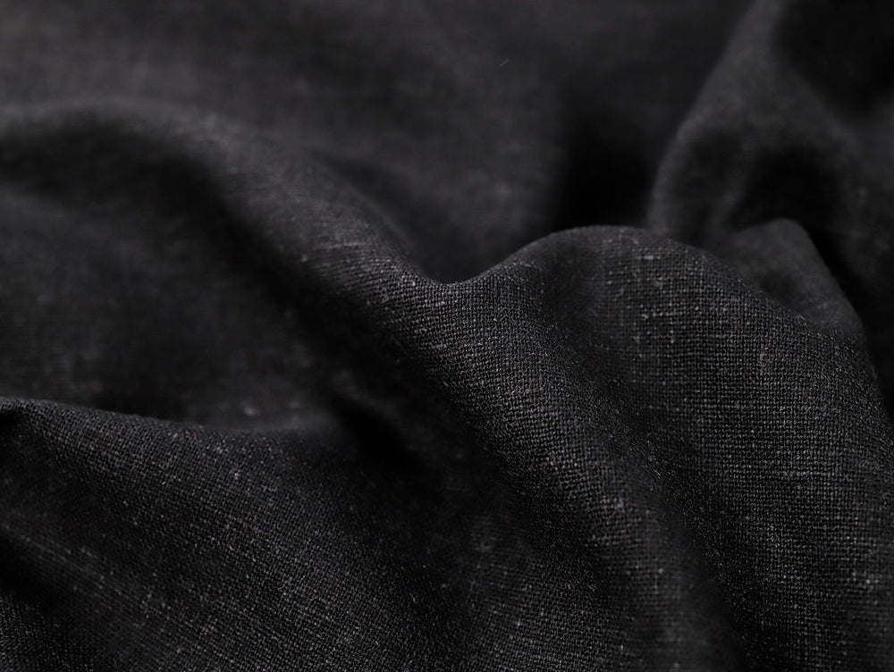 LINEN/VISCOSE BLEND • RIVIERA • Black $52.00/metre
