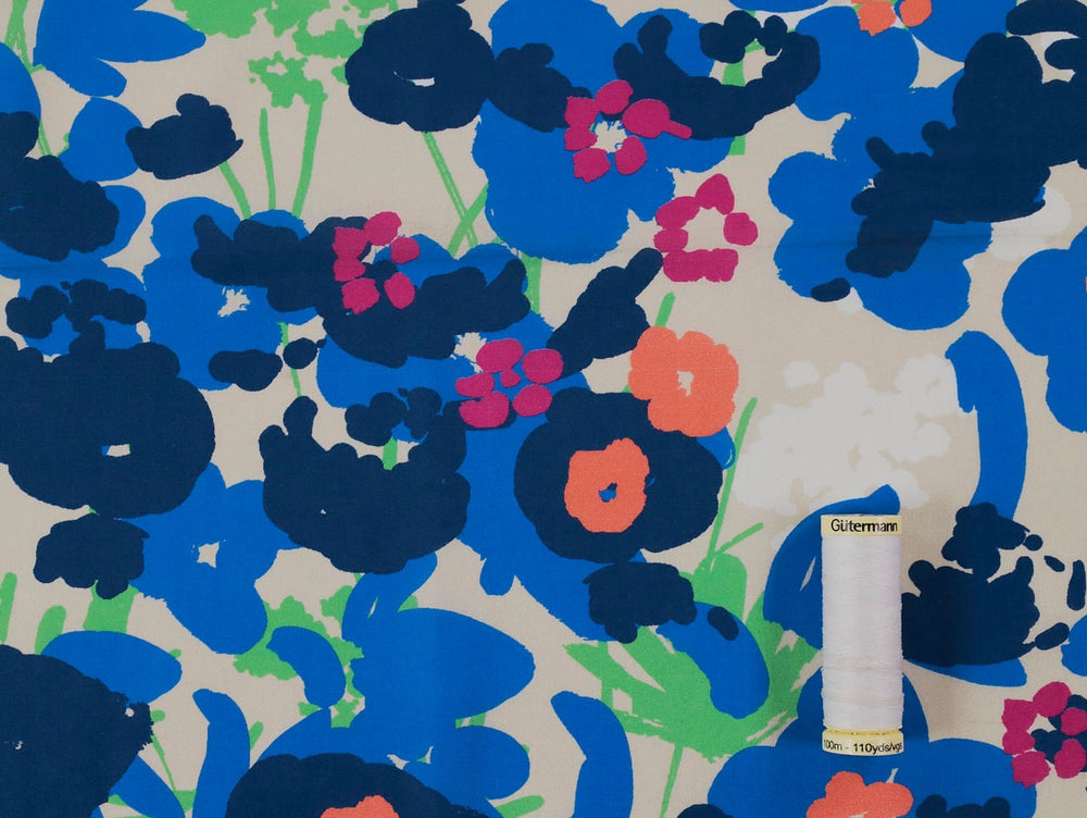 COTTON LAWN • MELISSA • Cobalt $45.00/metre