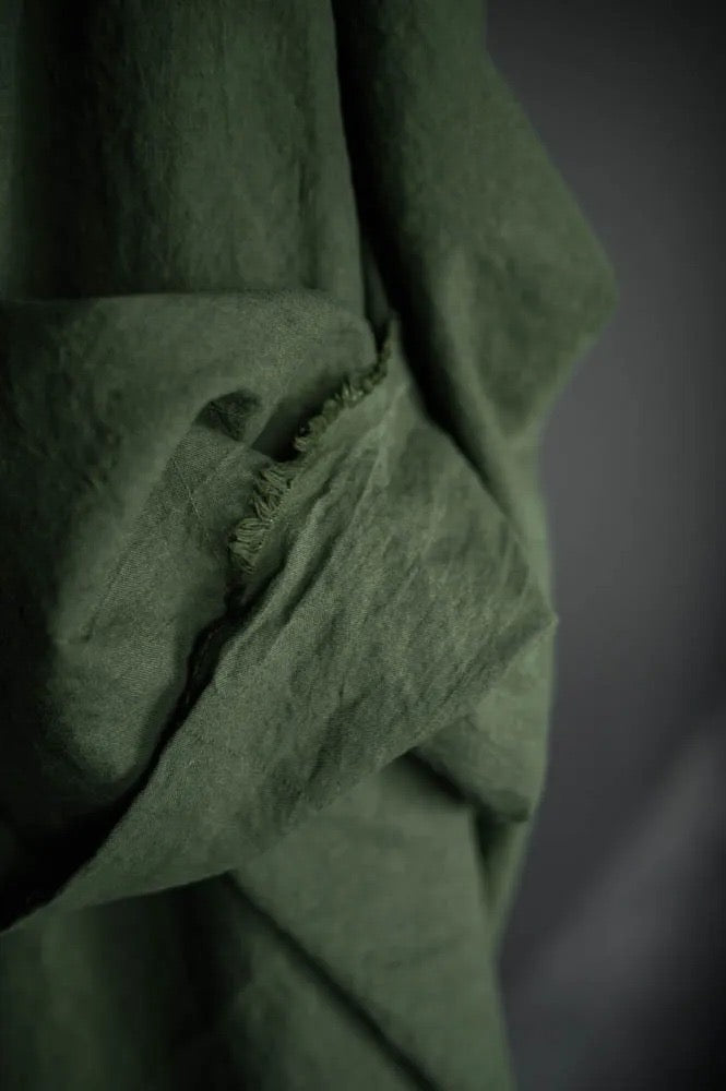 LINEN/RECYCLED LINEN/ORGANIC COTTON •  Elan Green $82.00/metre