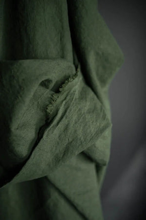 LINEN/RECYCLED LINEN/ORGANIC COTTON •  Elan Green $82.00/metre