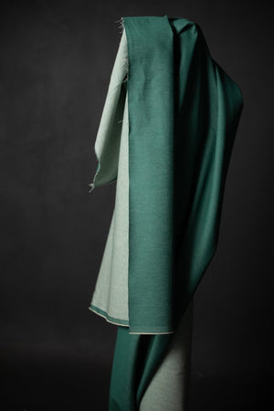 ORGANIC DENIM 10oz • Jade Green $65.00/metre