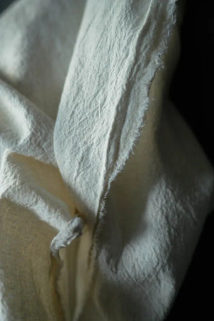 ORGANIC COTTON/LINEN •  NATURAL CRINKLE $82.00/metre