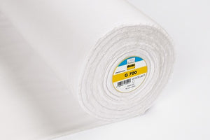 VLIESELINE FUSIBLE WOVEN COTTON INTERFACING • HEAVYWEIGHT (G 700) • White $19.95/metre