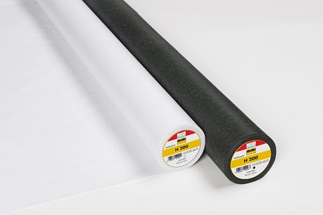 VILENE FUSIBLE NON-WOVEN INTERFACING • LIGHTWEIGHT (H 200) • White or Black $14.95/metre