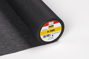 VILENE FUSIBLE NON-WOVEN INTERFACING • LIGHTWEIGHT (H 200) • White or Black $14.95/metre
