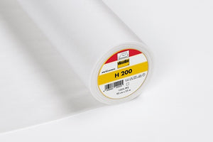 VILENE FUSIBLE NON-WOVEN INTERFACING • LIGHTWEIGHT (H 200) • White or Black $14.95/metre