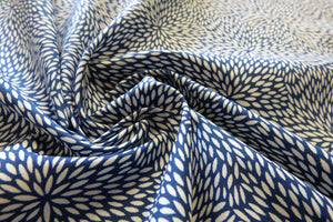 COTTON MARLIE-CARE LAWN • KALEIDOSCOPE • NAVY • Remnant 120cm