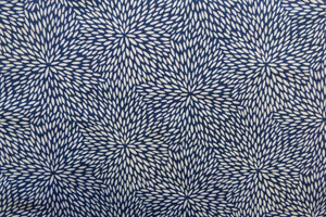 COTTON MARLIE-CARE LAWN • KALEIDOSCOPE • NAVY • Remnant 120cm