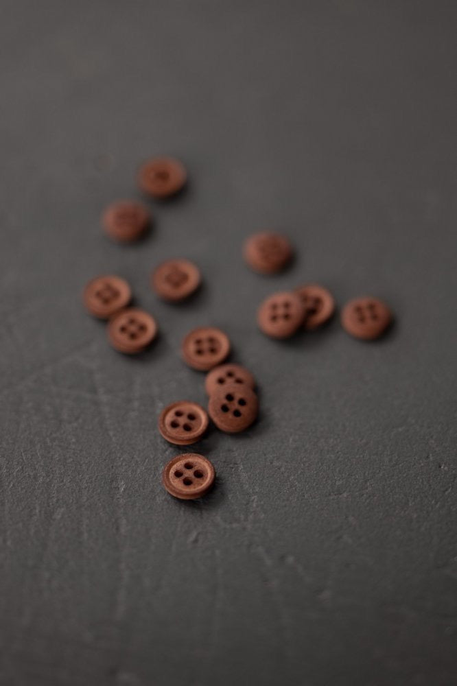COTTON BUTTONS • Rusty Orange • 11mm or 15mm