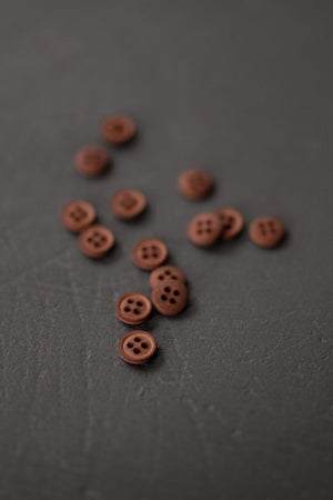 COTTON BUTTONS • Rusty Orange • 11mm or 15mm