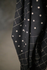 INDIAN COTTON • Midnight Orchard Jamdani $56.00/metre