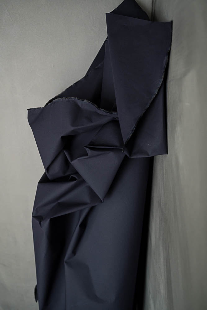 DRY ORGANIC COTTON OILSKIN • Dark Indigo $79.00/metre